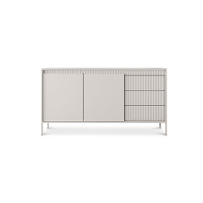 Senra Sideboard with Doors and Drawers 154x81, Japandi Style – front view