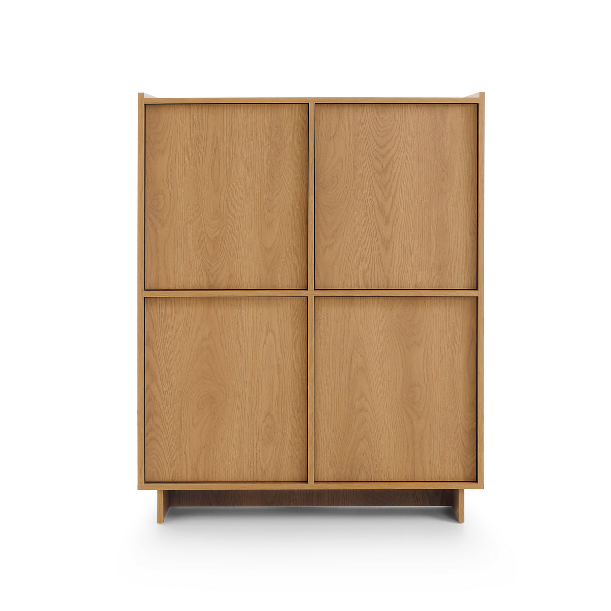 Kiyro Sideboard 98x124 with Shelves, Japandi Style – front view