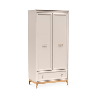 Serena Wardrobe 92x193 with Fluted Fronts, Classic Style – angled view | Pillovely
