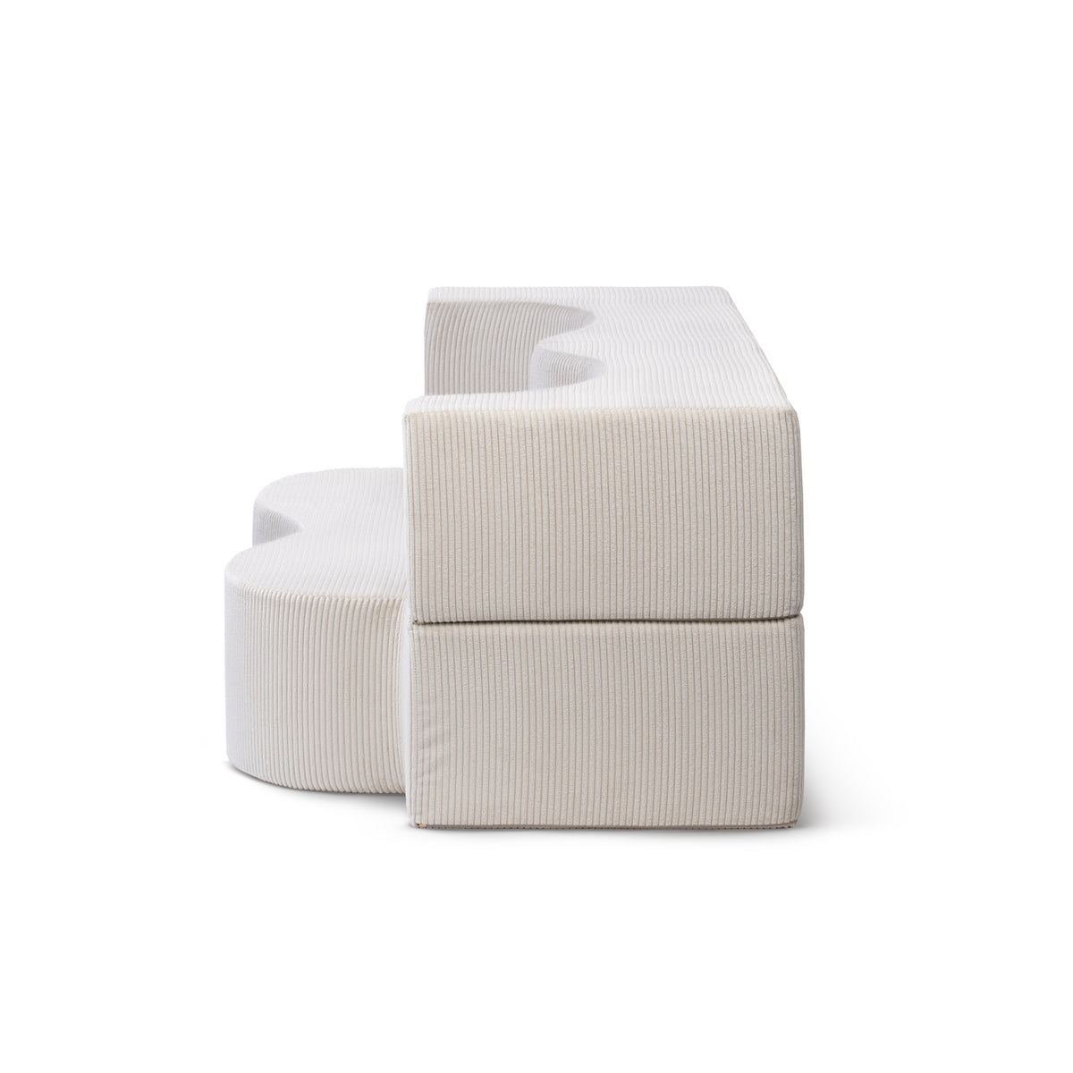 Kamelia Freestanding Foam Sofa Bed 200 cm, Japandi Style – side view