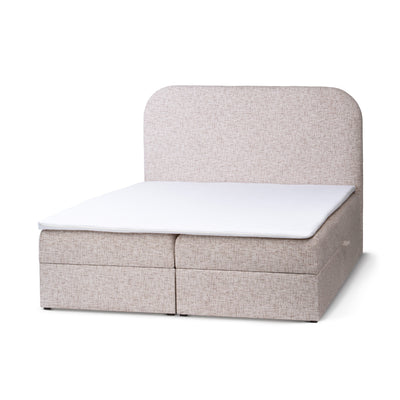 Gory Continental Divan Bed with Storage, Minimalist Style – Suede Sand (IMO 10), 200