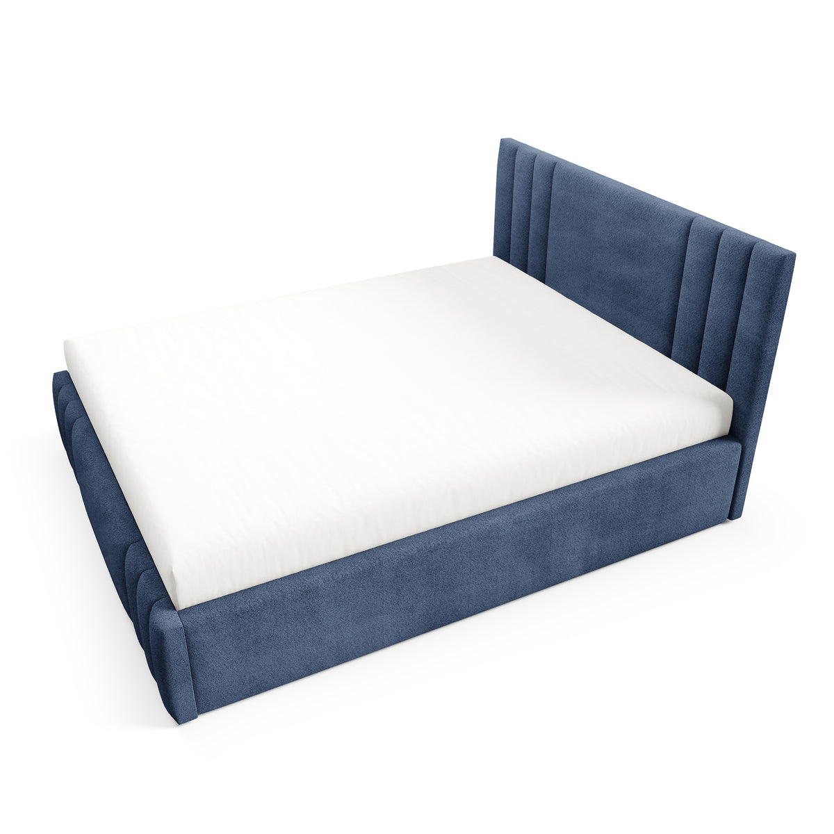 Gestoffeerd bed Falda met opbergruimte in verschillende formaten, in een elegante stijl, Coral-stof - foto 4
