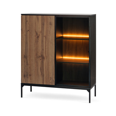 Lampy Sideboard with Doors and Drawer 104x126, Loft Style – Black