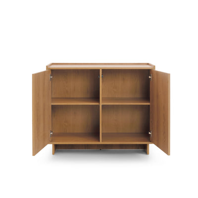 Kiyro Sideboard 98x82 with Shelves, Japandi Style – front view
