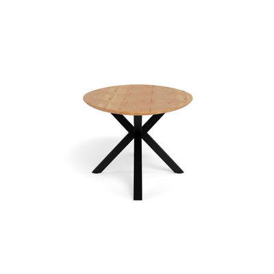 Surfo Large Oval Dining Table 220x76 cm, Industrial Style – side view
