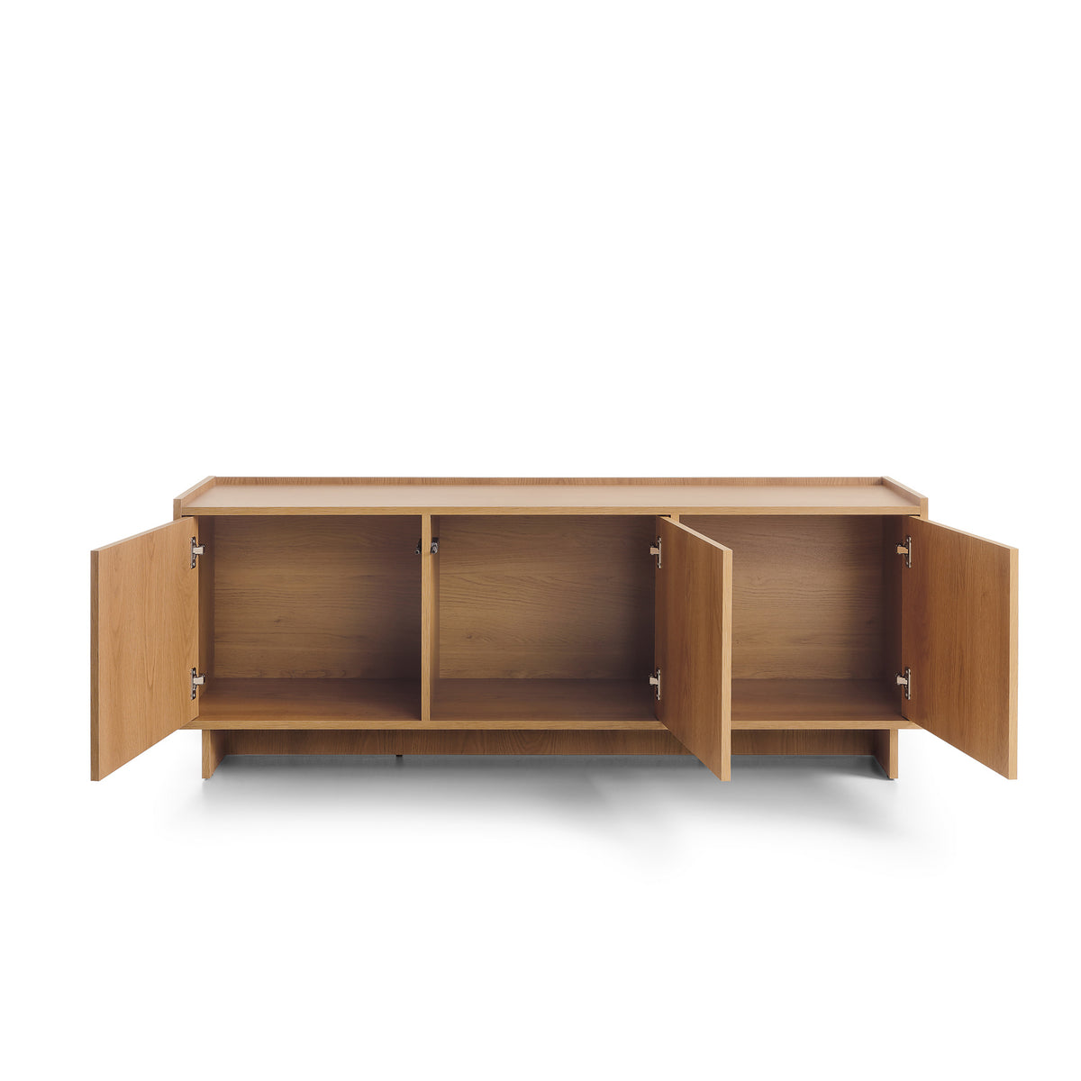 Kiyro TV Unit with Closed Compartments 147x55, Japandi Style – front view