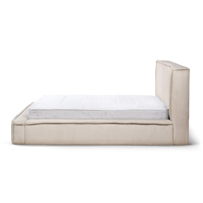 Gryby Upholstered Ottoman Bed with Storage, Classic Style – side view