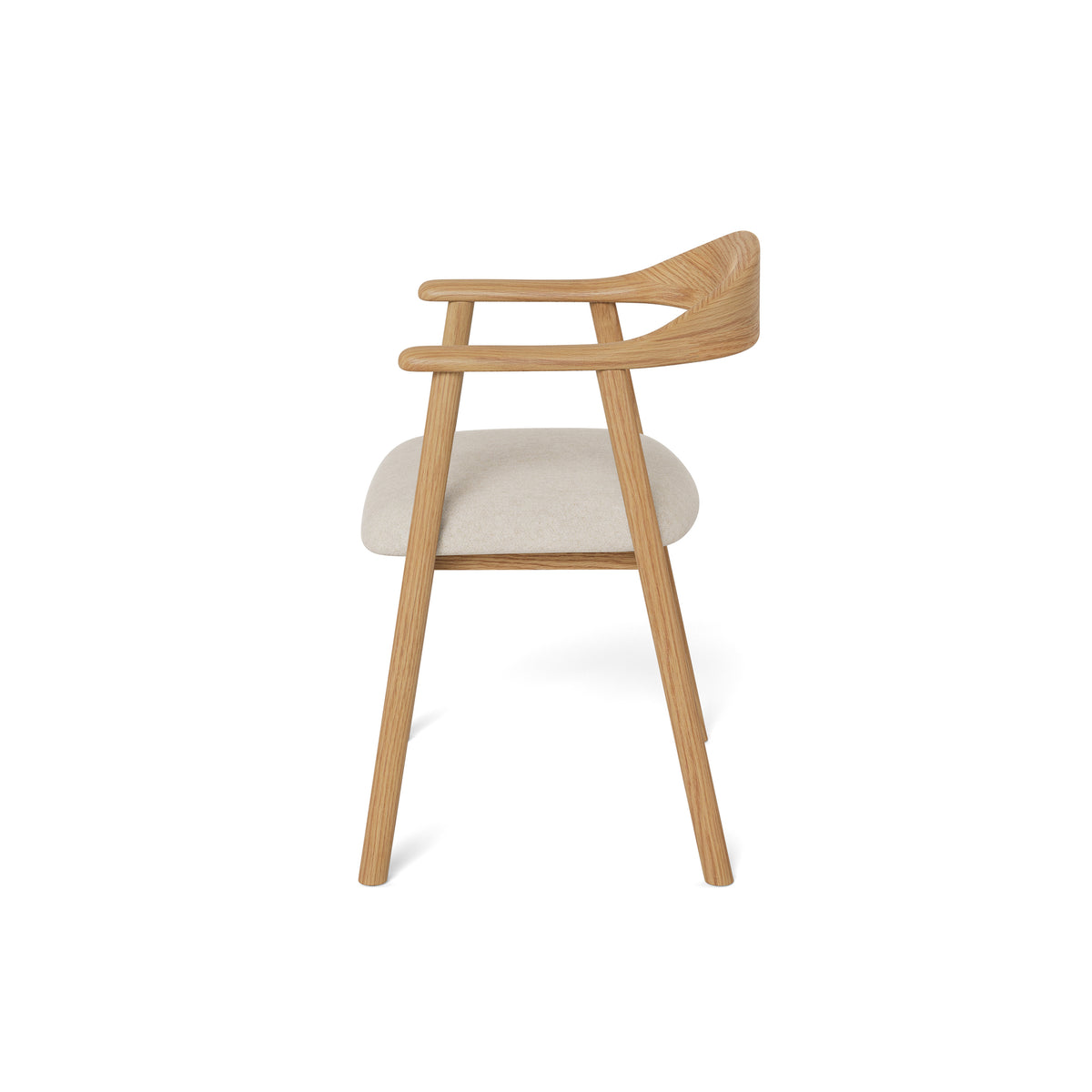 Hikari Set of Two Dining Chairs, Scandinavian Style – side view