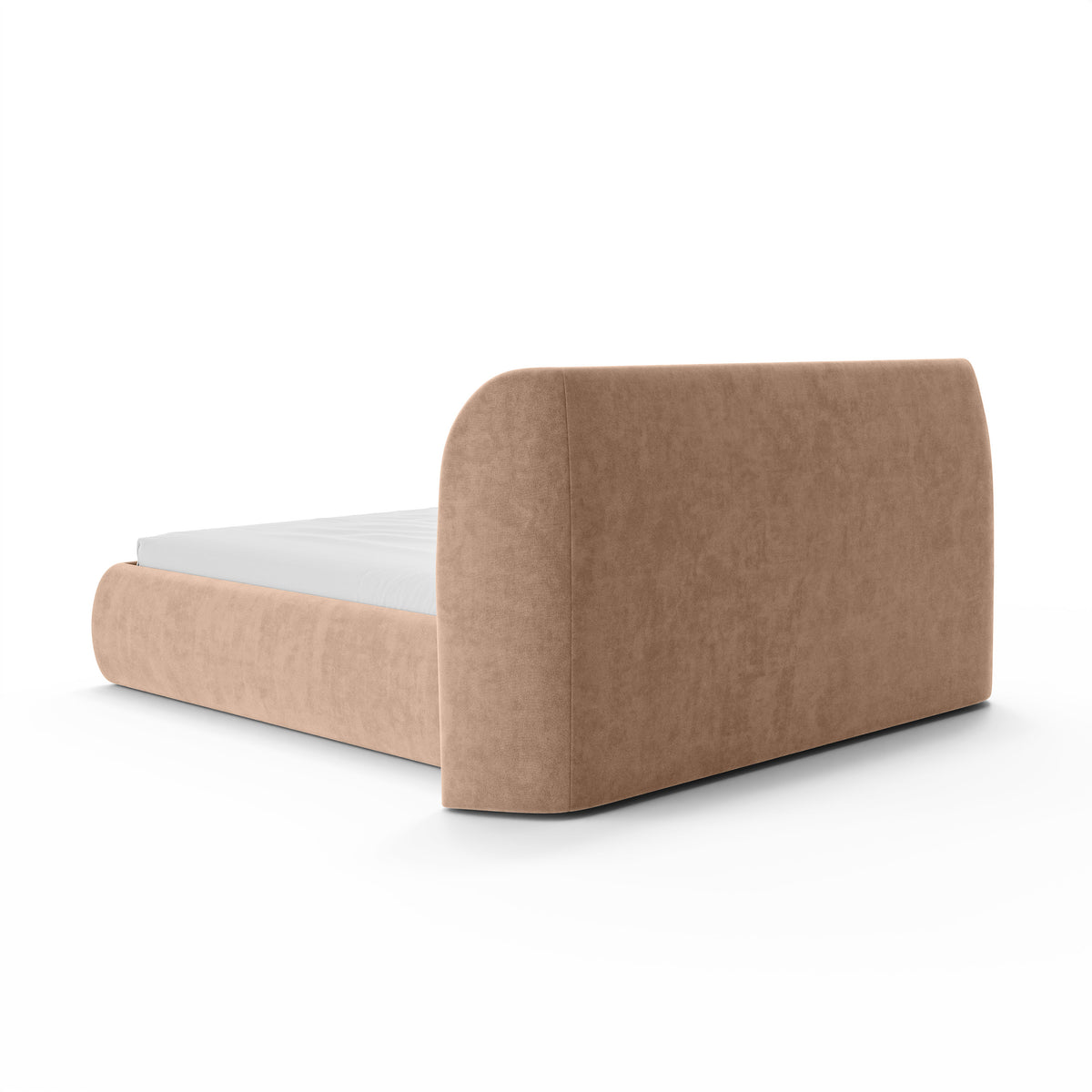 Frasspo Upholstered Ottoman Bed with Storage, Modern Soft Style – back view