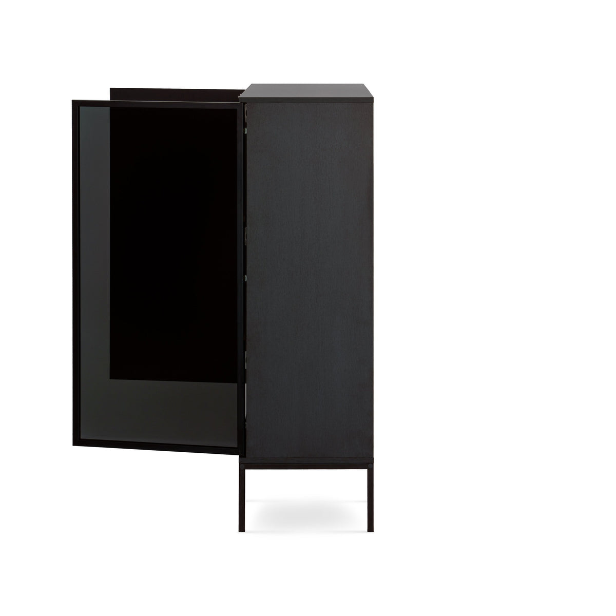 Lampy Sideboard with Doors and Drawer 104x126, Loft Style – with doors open