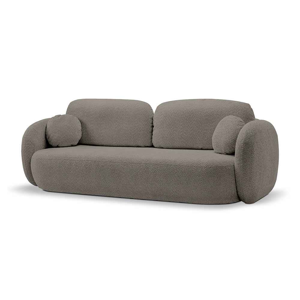 Olemo Sofa Bed 142x200, Modern Style, Abriamo Fabric – Dark Chocolate (ABRIAMO 01)