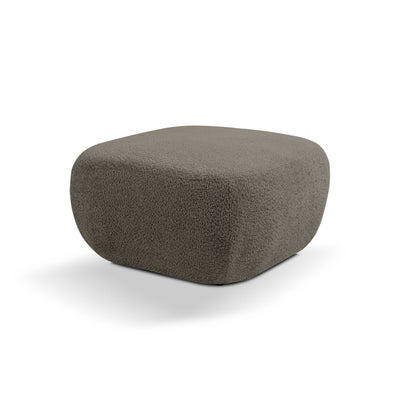 Olemo Pouffe in Organic Modern Style 75×39 cm, Abriamo Fabric – Dark Chocolate (ABRIAMO 01)