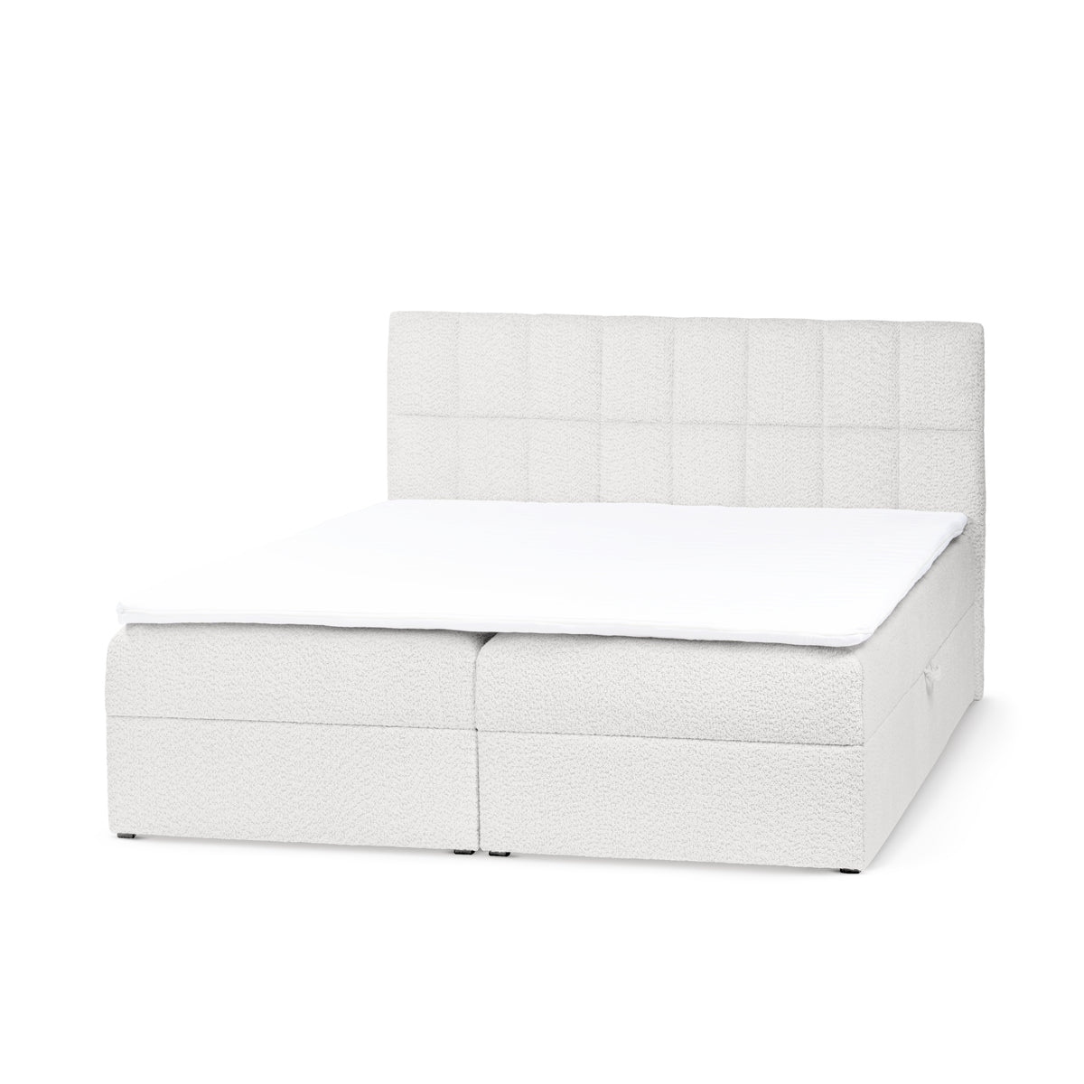 Bazy Continental Divan Bed with Storage, Glamour Style – Morning White (ABRIAMO 04), 200