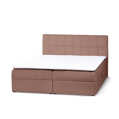 Bazy Continental Divan Bed with Storage, Glamour Style – Burnt Plum (ABRIAMO 12), 200