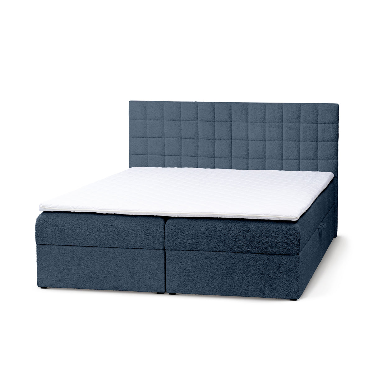 Laky Continental Divan Bed with Topper and Storage, Modern Style – Cobalt Shadow (ABRIAMO 14), 200