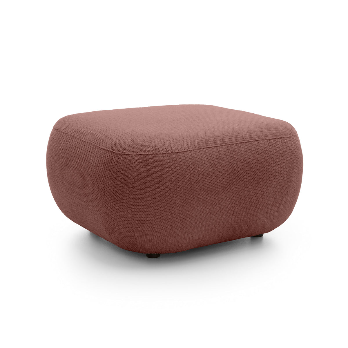 Olemo Relaxation Pouffe 75x39 cm made of PUR Foam, Japandi Style, Aragon Fabric – Ruby Sepia (ARAGON 59)