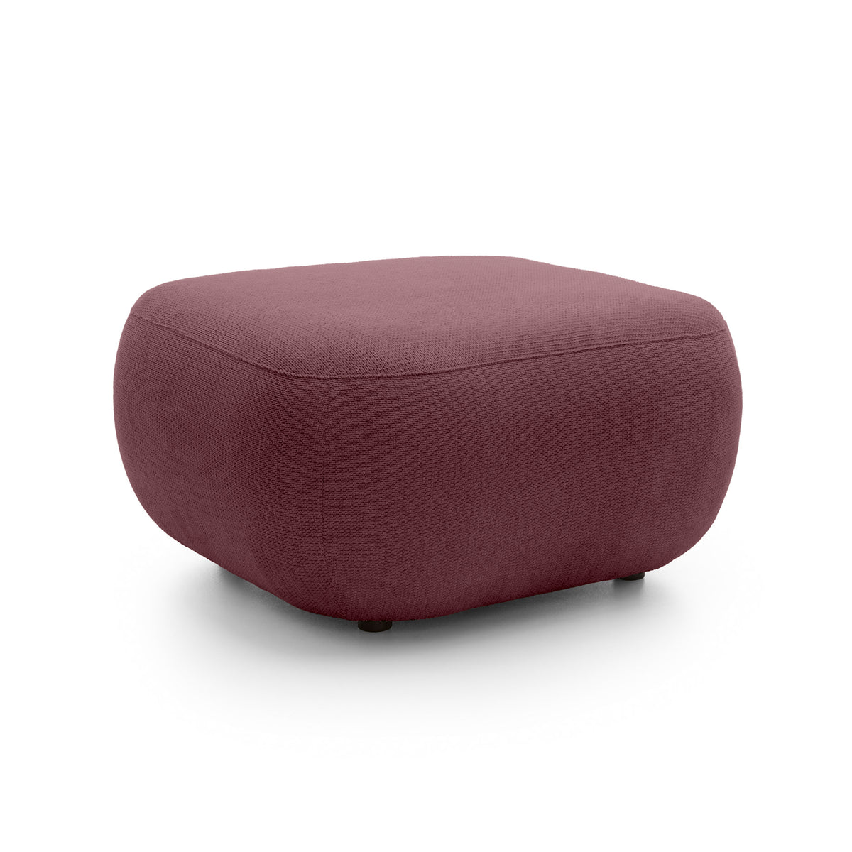 Olemo Relaxation Pouffe 75x39 cm made of PUR Foam, Japandi Style, Aragon Fabric – Burgundy Matte (ARAGON 69)