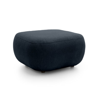 Olemo Relaxation Pouffe 75x39 cm made of PUR Foam, Japandi Style, Aragon Fabric – Night Azure (ARAGON 79)
