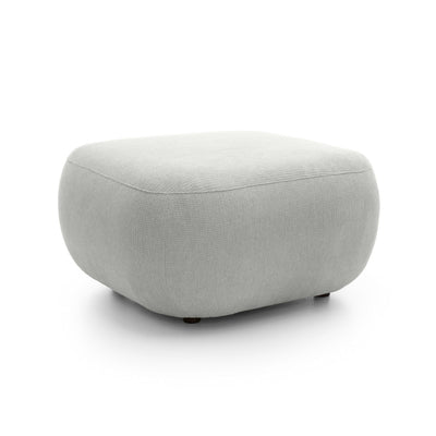 Olemo Relaxation Pouffe 75x39 cm made of PUR Foam, Japandi Style, Aragon Fabric – Ashy Taupe (ARAGON 80)