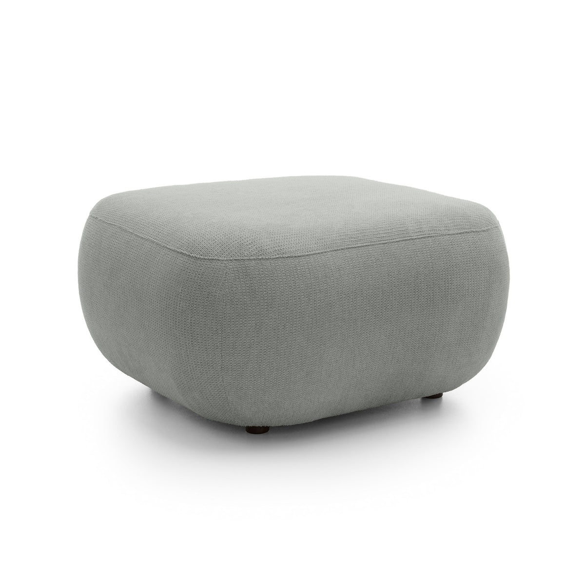 Olemo Relaxation Pouffe 75x39 cm made of PUR Foam, Japandi Style, Aragon Fabric – Steel Gray (ARAGON 83)