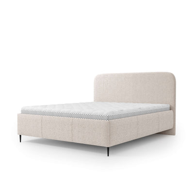 Edi Upholstered Ottoman Bed with Storage, Modern Style – Creamy Fluff (PERFECT HARMONY 02), 140 200