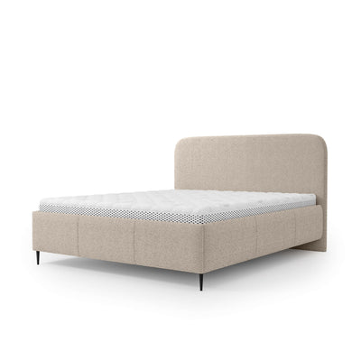 Edi Upholstered Ottoman Bed with Storage, Modern Style – Powdery Sand (PERFECT HARMONY 07), 180x200