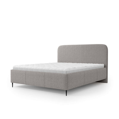 Edi Upholstered Ottoman Bed with Storage, Modern Style – Ash Mirror (PERFECT HARMONY 80), 140 200