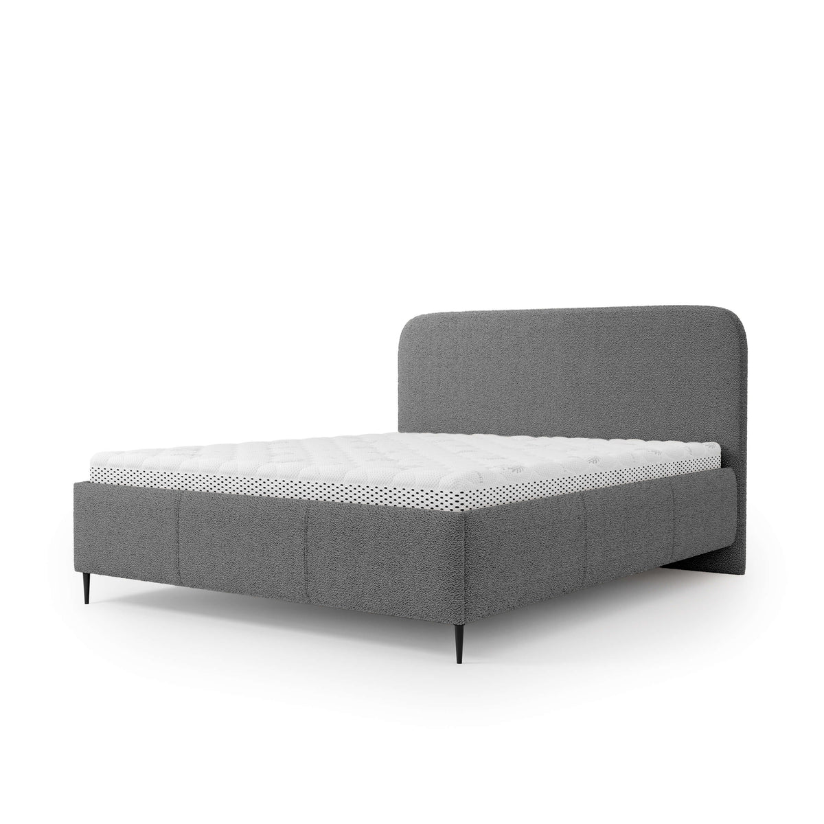 Edi Upholstered Ottoman Bed with Storage, Modern Style – Dark Ash (PERFECT HARMONY 82), 140 200