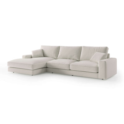 Harvesty 4–5 Seater Premium Corner Sofa, Minimalist Style – Left-Sided, Cream Taupe (ARAGON 03)