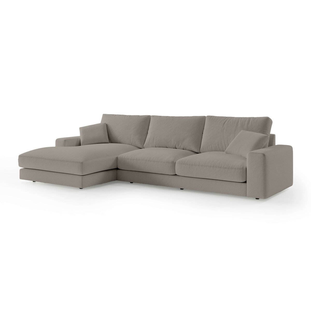Harvesty 4–5 Seater Premium Corner Sofa, Minimalist Style – Left-Sided, Stone Mist (ARAGON 20)