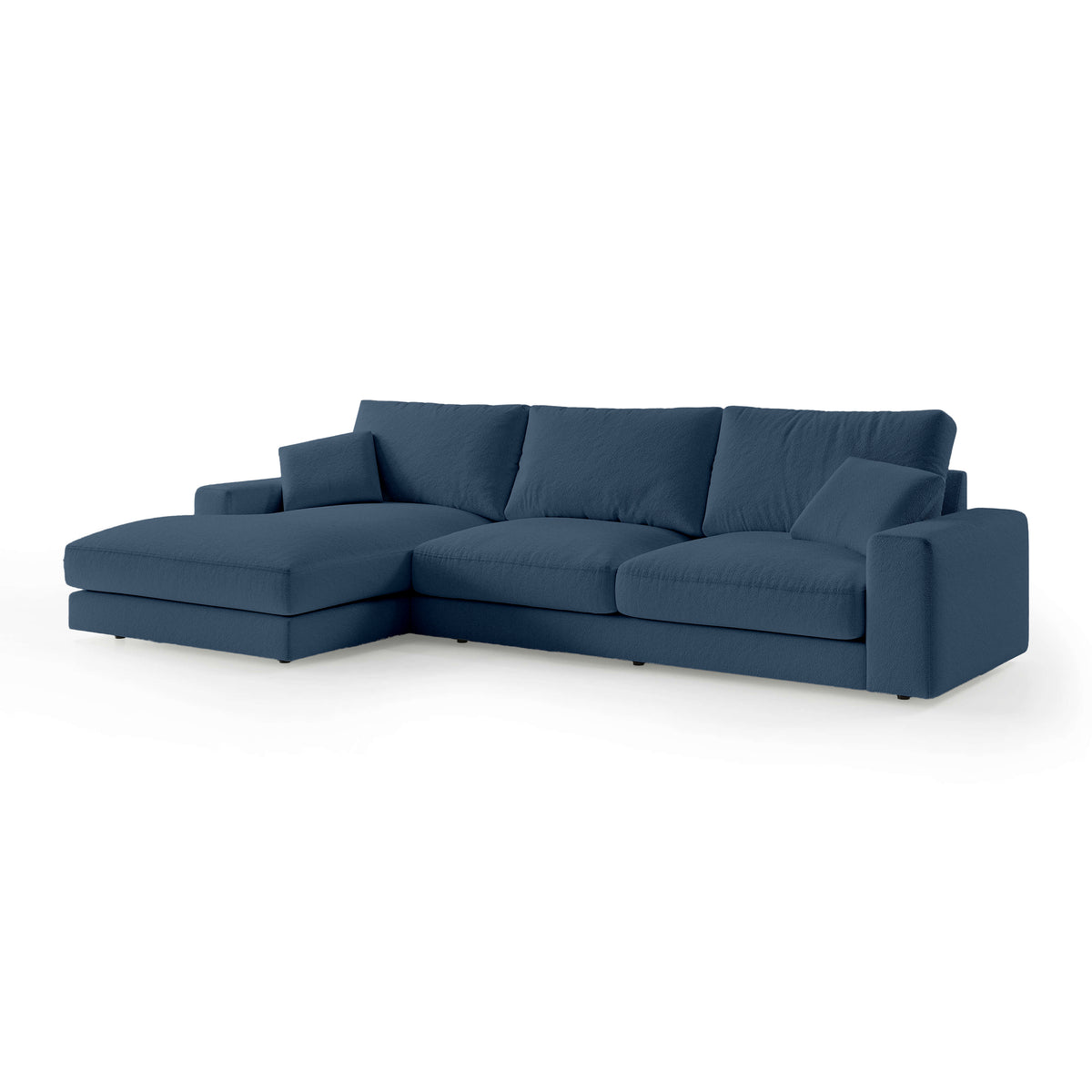 Harvesty 4–5 Seater Premium Corner Sofa, Minimalist Style – Left-Sided, Ink Granite (ARAGON 74)