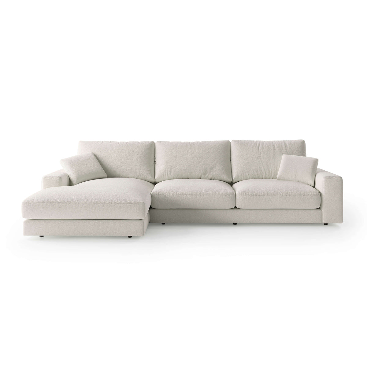 Harvesty 4–5 Seater Premium Corner Sofa, Minimalist Style – front view, right-hand version