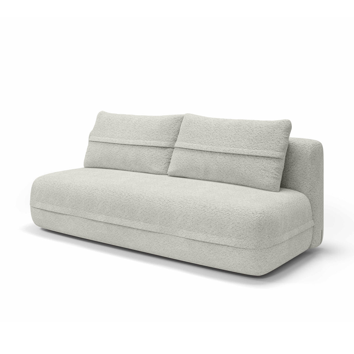 Lento 2 Seater Sofa Bed 206 cm, Minimalist Style – Gray Flame (CREMONA 04)
