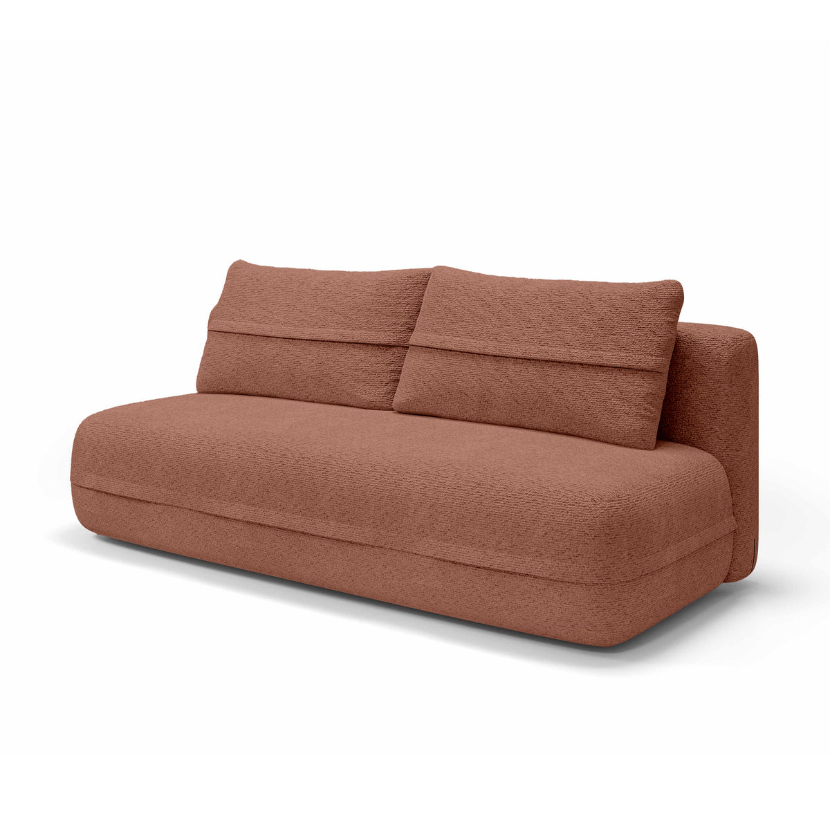 Lento 2 Seater Sofa Bed 206 cm, Minimalist Style – Caramel Ochre (CREMONA 52)