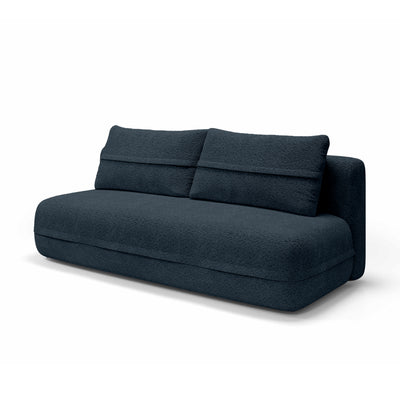 Lento 2 Seater Sofa Bed 206 cm, Minimalist Style – Night Granite (CREMONA 79)