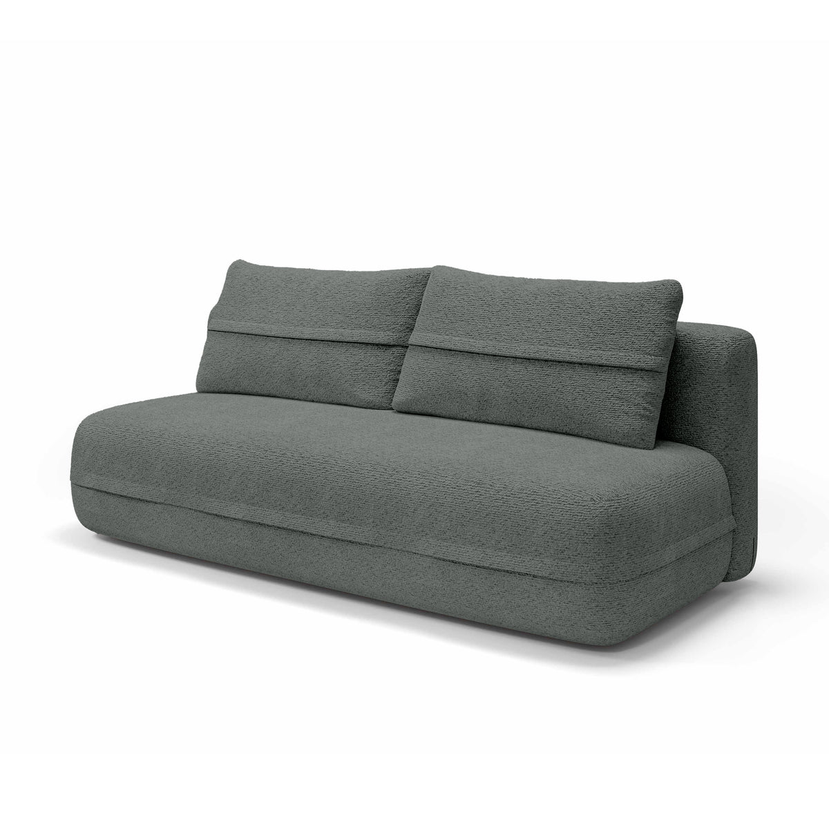 Lento 2 Seater Sofa Bed 206 cm, Minimalist Style – Stone Ash (CREMONA 93)