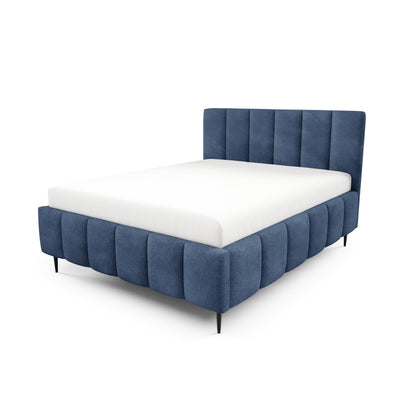 Nerom Quilted Upholstered Ottoman Bed with Storage, Various Sizes in Elegant Style, Coral Fabric – Ocean Depth (CORAL 05)