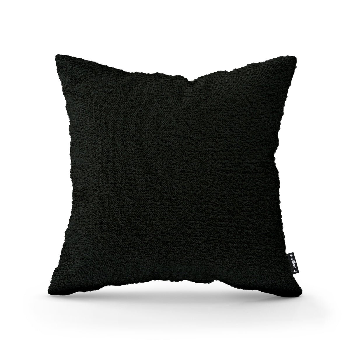 Lamb Decorative Cushion 45x45 cm, Scandinavian and Japandi Style, Coral Fabric – Volcanic Black (CORAL 60)