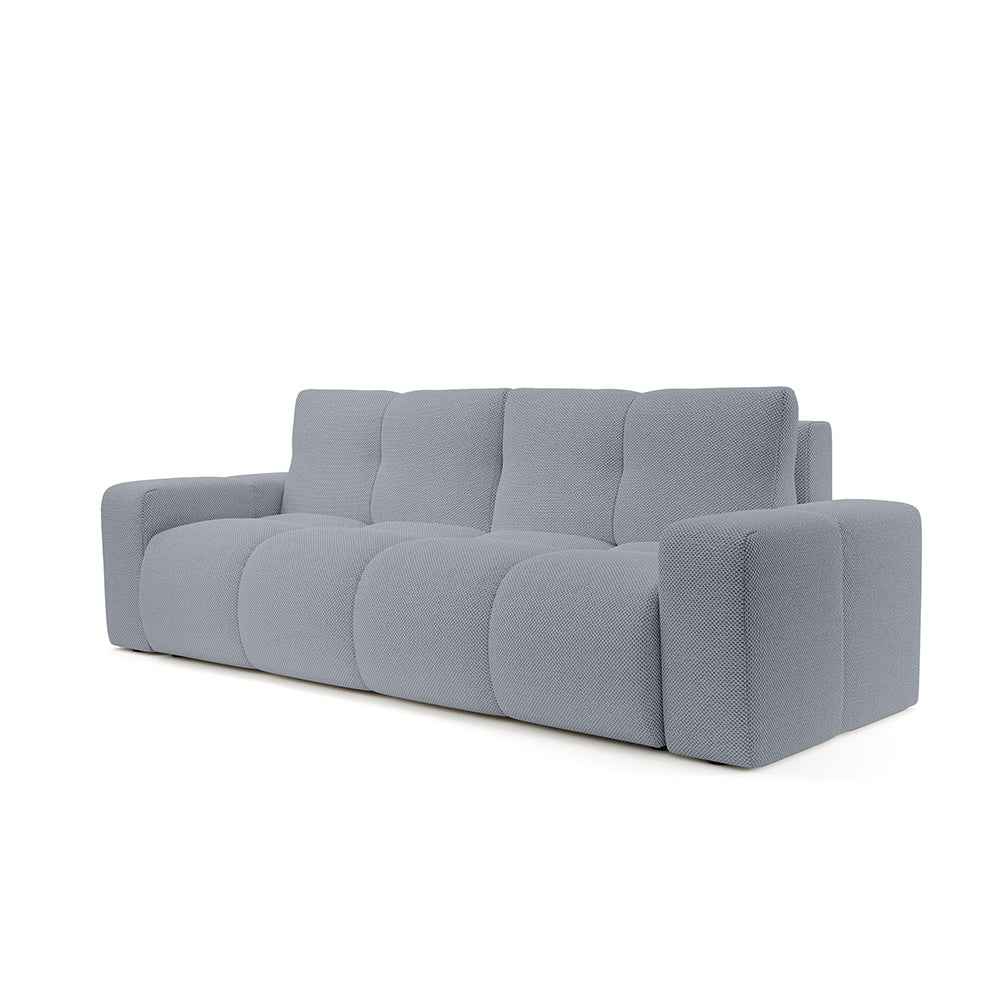 Soso 3 Seater Sofa Bed 149x200 with Storage, Modern Style – Silver Horizon (CURIO 70)