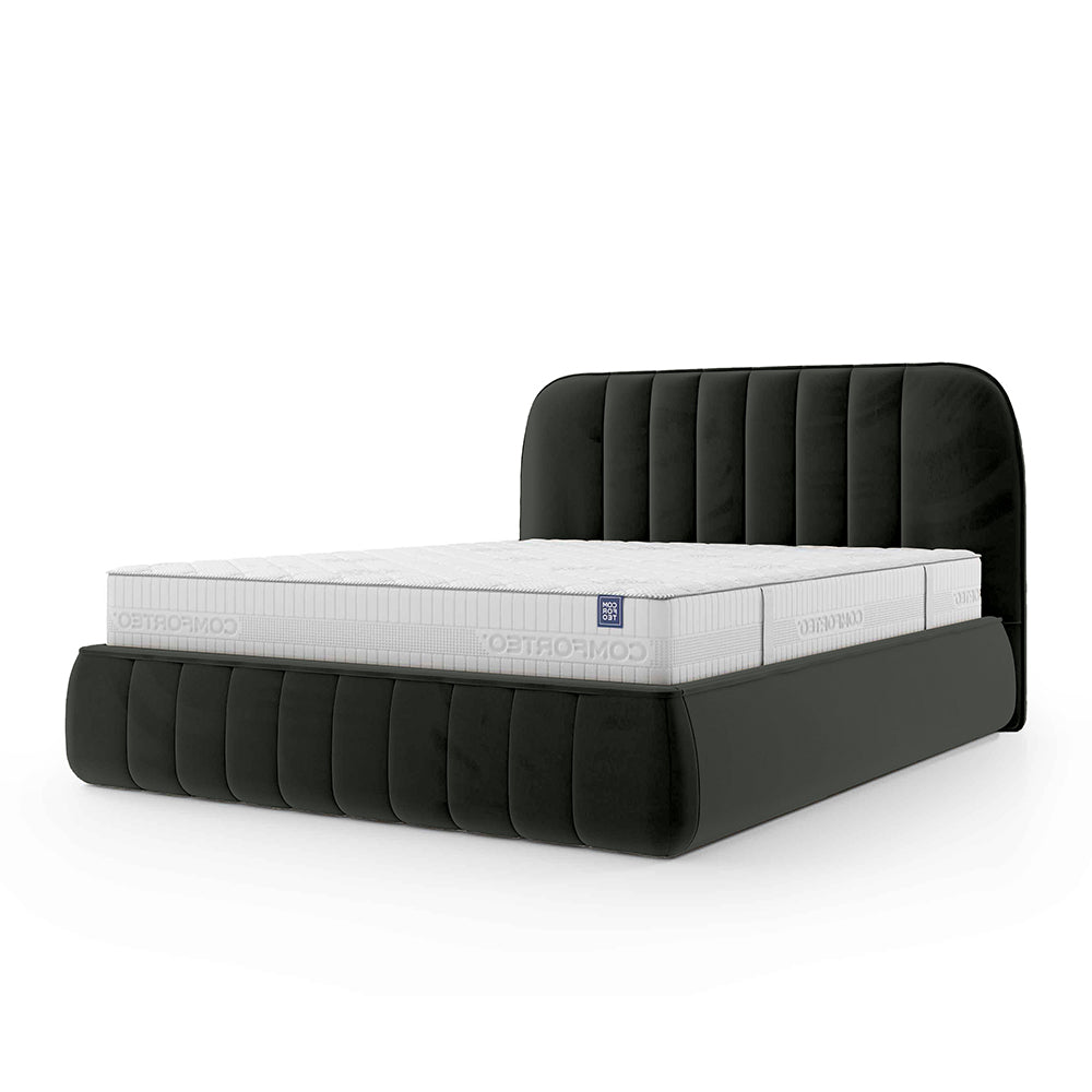 Carla Upholstered Ottoman Bed with Storage, Soft Minimalism Style – Herbal Shadow (FRESH 16), 200