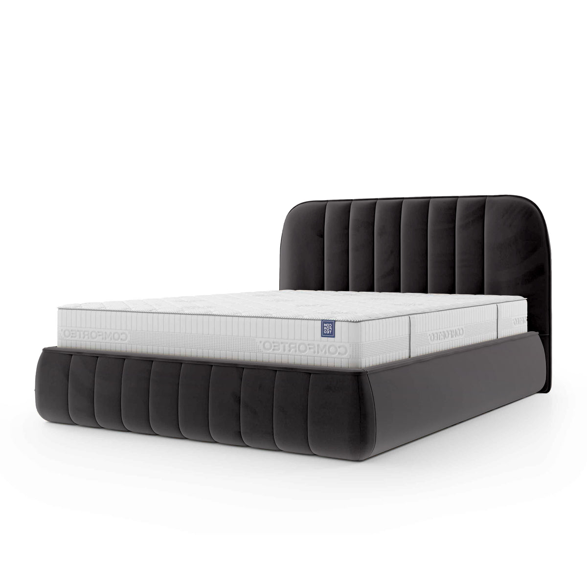 Carla Upholstered Ottoman Bed with Storage, Soft Minimalism Style – photo 22