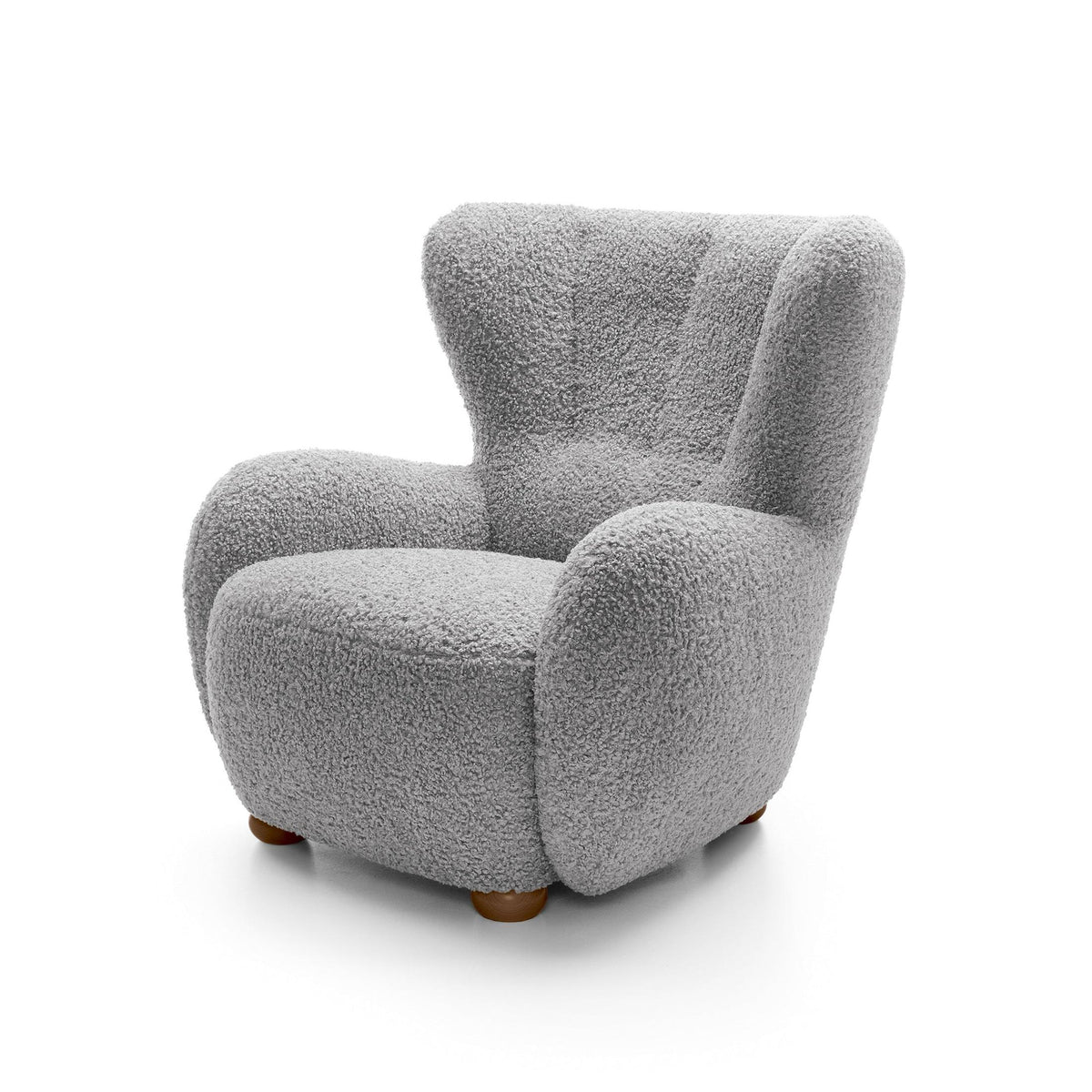 Tedi Armchair 88 cm, Scandinavian Style – Ash Graphite (ROLF 06), Oak