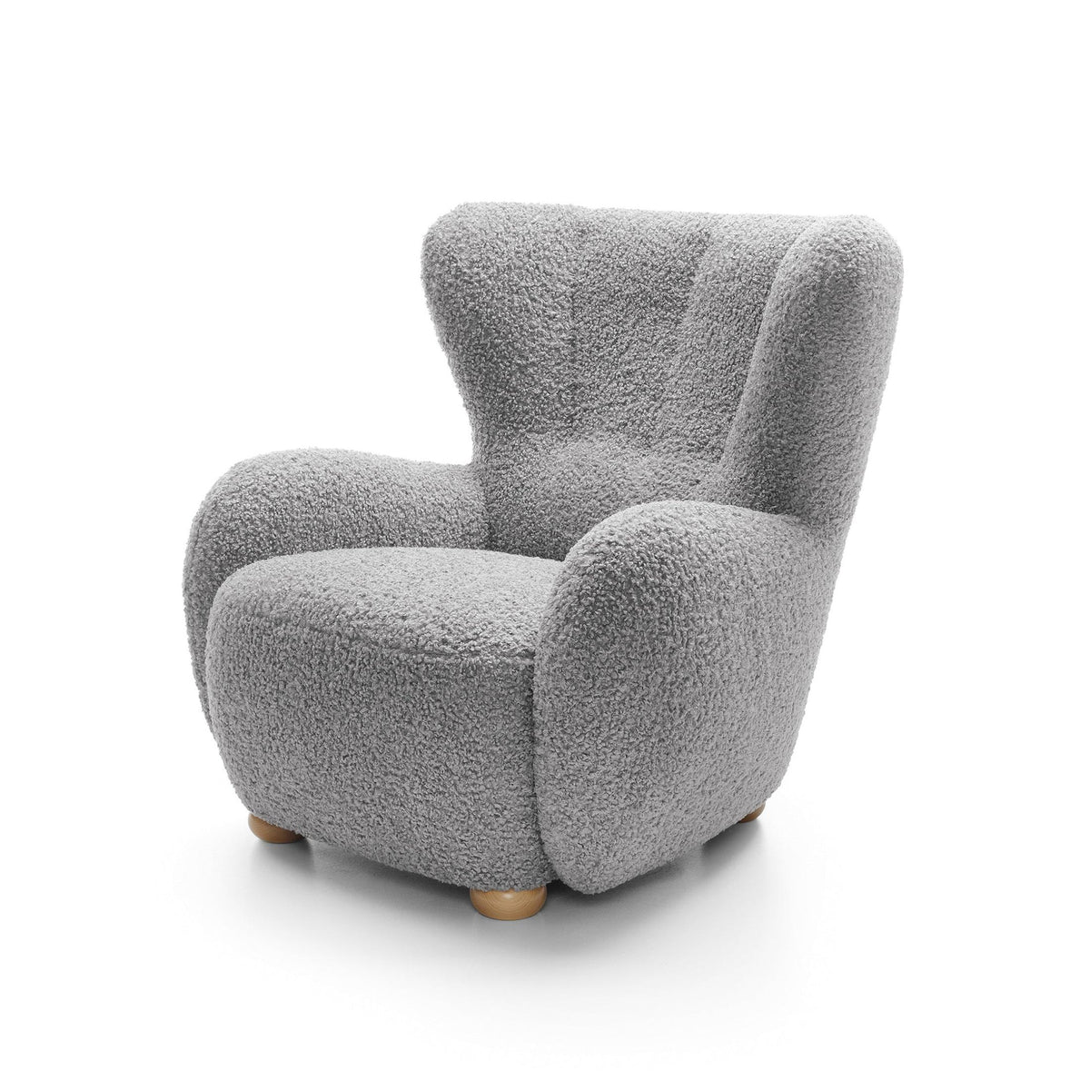 Tedi Armchair 88 cm, Scandinavian Style – Ash Graphite (ROLF 06), Beech