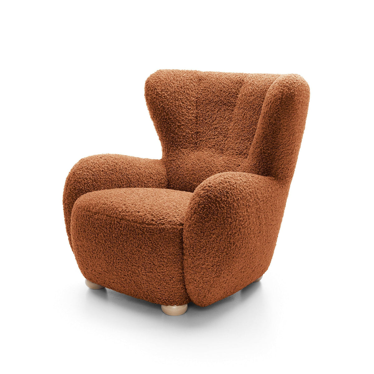 Tedi Armchair 88 cm, Scandinavian Style – Mahogany Matte (ROLF 10), Beech