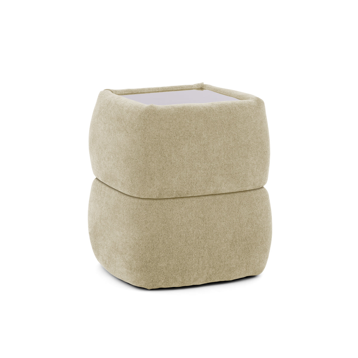 Puffra Bedside Table 47x53 Without Drawers, Minimalist Style – Golden Dust (DOHA 03)