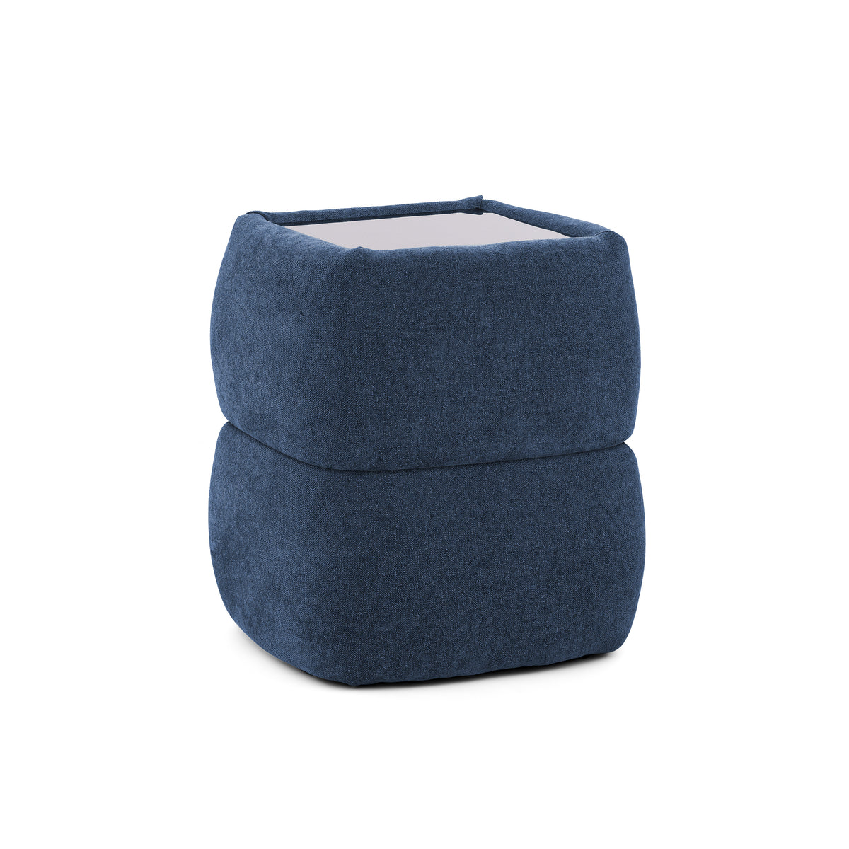 Puffra Bedside Table 47x53 Without Drawers, Minimalist Style – Ink Blue (DOHA 11)