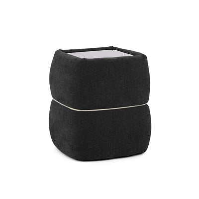Puffra Bedside Table 47x53 Without Drawers, Minimalist Style – Night Onyx (DOHA 22)