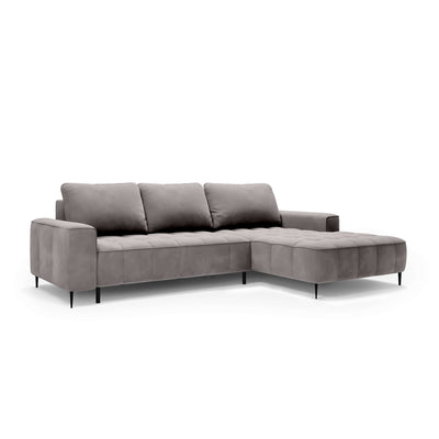 Francessco Corner Sofa with Bedding Storage 280 cm, Elegant Style – Right-Sided, Ash Beige (SALVADOR 17)