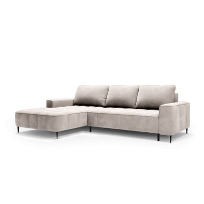 Francessco Corner Sofa with Bedding Storage 280 cm, Elegant Style – Left-Sided, Porcelain Cloud (SALVADOR 01)