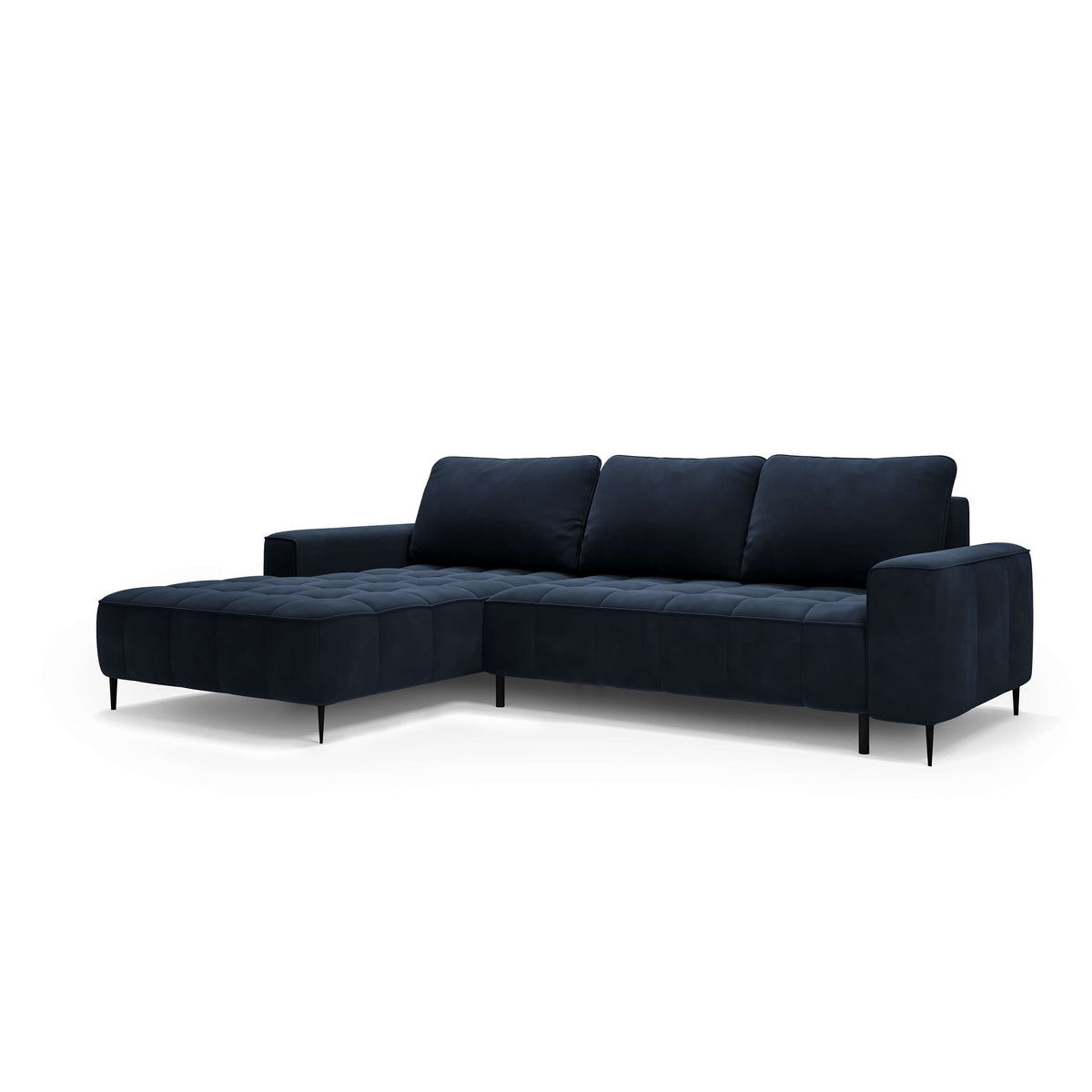 Francessco Corner Sofa with Bedding Storage 280 cm, Elegant Style – angled view, right-hand version | Pillovely